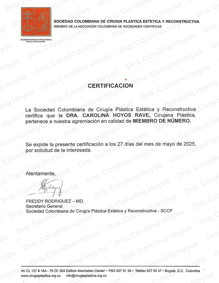 Certificado-de miembro número a la-Dra-Carolina-Hoyos